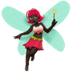 🧚🏿‍♀️ woman fairy: dark skin tone display on Apple